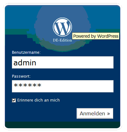Anmeldung WordPress