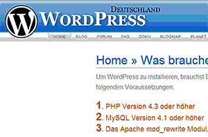 wordpress-voraussetzungen-beim-provider